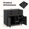 Black Rolling File Cabinet 4 Drawers 2 Cabinets Mobile Printer Stand